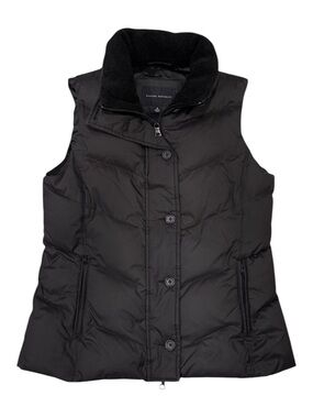 Banana Republic Black Puffer Vest Sz Small Down/Feather-filled EUC